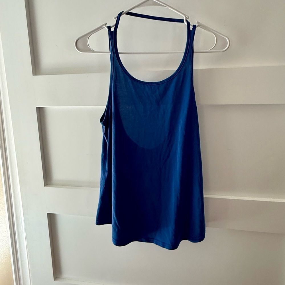 OYANUS Brillant Blue Strappy Tank Top low back size small